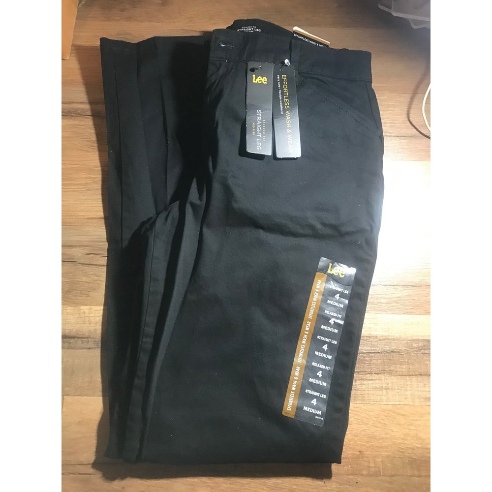 Women's Lee black straight leg jeans/Size 4-NWT